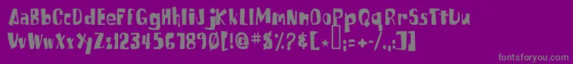 Russpongefont Font – Gray Fonts on Purple Background