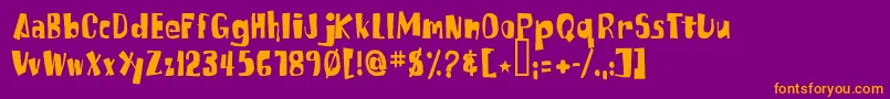 En savoir plus sur la police Russpongefont Police Russpongefont – polices orange sur fond violet