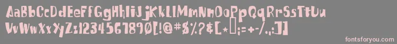 Russpongefont Font – Pink Fonts on Gray Background