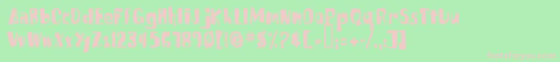 Russpongefont Font – Pink Fonts on Green Background