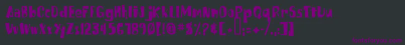 Russpongefont-fontti – violetit fontit mustalla taustalla