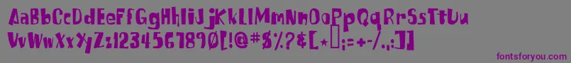 Russpongefontフォントについての詳細 フォントRusspongefont – 紫色のフォント、灰色の背景