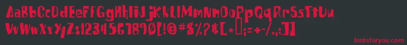 Russpongefont Font – Red Fonts on Black Background