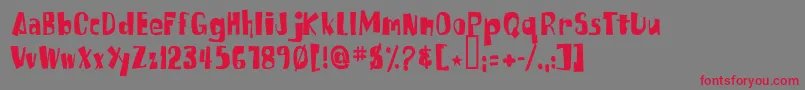Russpongefont Font – Red Fonts on Gray Background