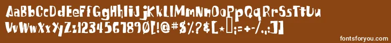 fuente Russpongefont – Fuentes Blancas Sobre Fondo Marrón