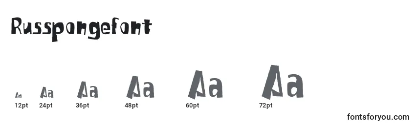Russpongefont Font Sizes