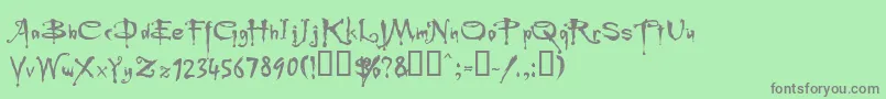 fuente Buffied – Fuentes Grises Sobre Fondo Verde