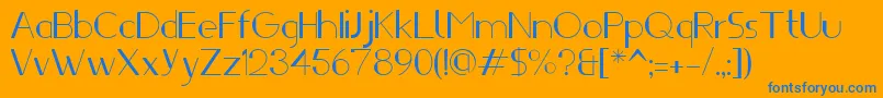 Ifti Font – Blue Fonts on Orange Background