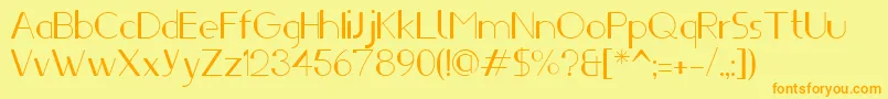 Ifti Font – Orange Fonts on Yellow Background