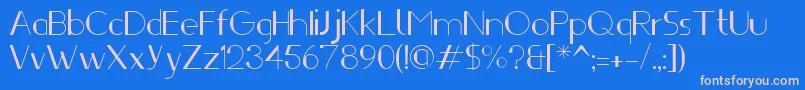 フォントIfti – ピンクの文字、青い背景