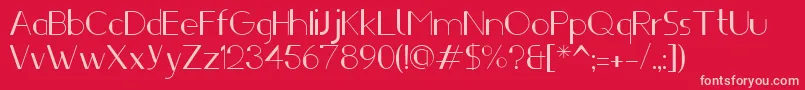 Ifti Font – Pink Fonts on Red Background