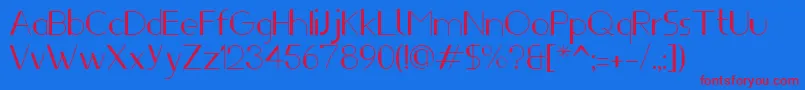 Ifti Font – Red Fonts on Blue Background