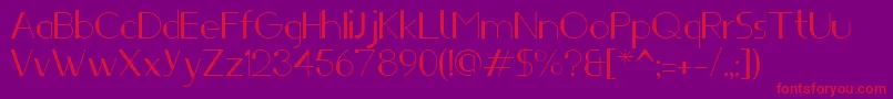 フォントIfti – 紫の背景に赤い文字