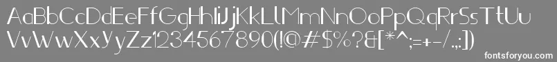 フォントIfti – 灰色の背景に白い文字