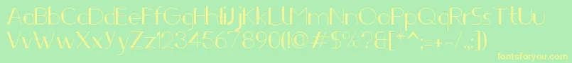 Ifti-Schriftart – Gelbe Schriften auf grünem Hintergrund