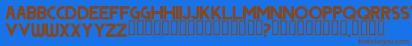 Dodge Font – Brown Fonts on Blue Background