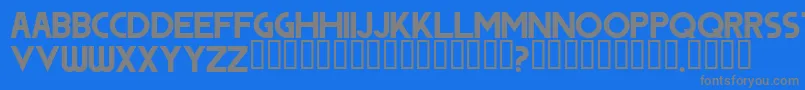 Dodge-fontti – harmaat kirjasimet sinisellä taustalla