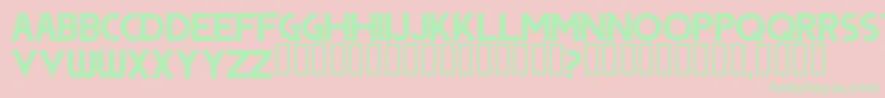 Dodge-Schriftart – Grüne Schriften auf rosa Hintergrund