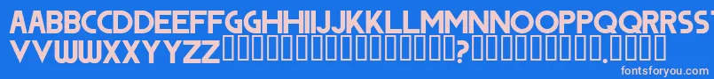 Dodge Font – Pink Fonts on Blue Background