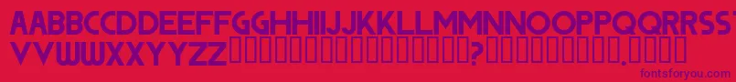 Dodge-Schriftart – Violette Schriften auf rotem Hintergrund