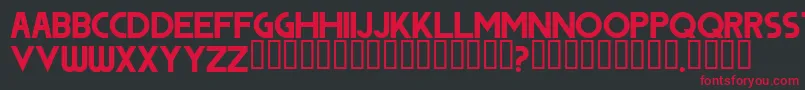Dodge Font – Red Fonts on Black Background