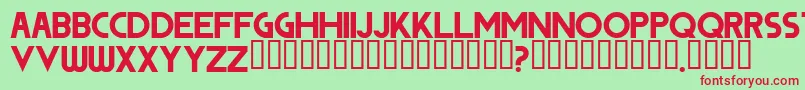 Dodge Font – Red Fonts on Green Background