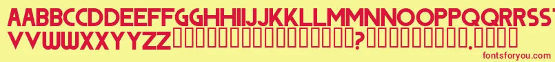 Dodge Font – Red Fonts on Yellow Background