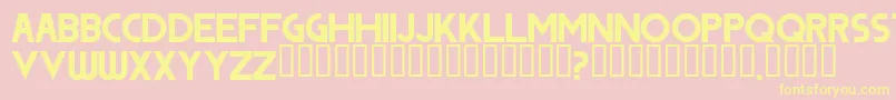Dodge Font – Yellow Fonts on Pink Background