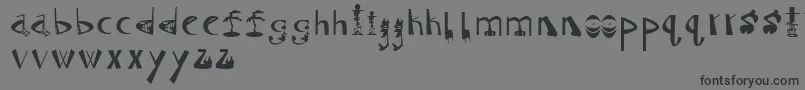 フォントTiki – 黒い文字の灰色の背景