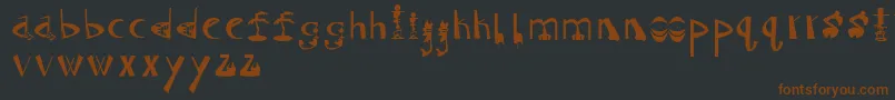 Шрифт Tiki – коричневые шрифты на чёрном фоне