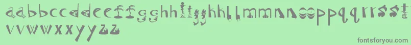 Tiki Font – Gray Fonts on Green Background