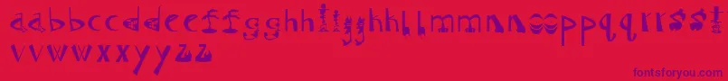 Tiki Font – Purple Fonts on Red Background