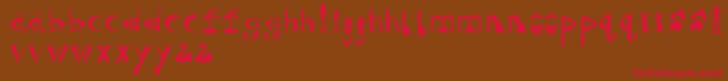Tiki Font – Red Fonts on Brown Background