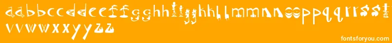 Шрифт Tiki – белые шрифты на оранжевом фоне