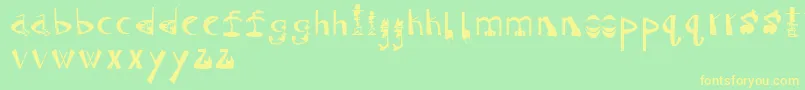 Tiki Font – Yellow Fonts on Green Background