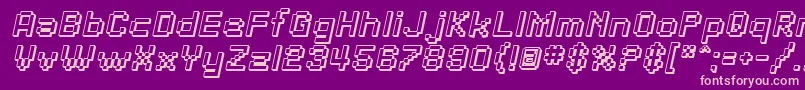 SfPixelateShadedOblique Font – Pink Fonts on Purple Background