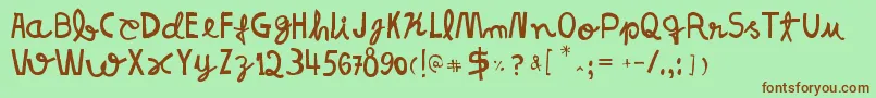 ResistanceUntilTheEnd Font – Brown Fonts on Green Background