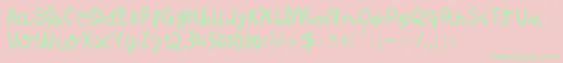 ResistanceUntilTheEnd Font – Green Fonts on Pink Background