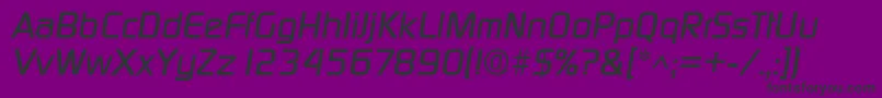 DigitalItalic-fontti – mustat fontit violetilla taustalla