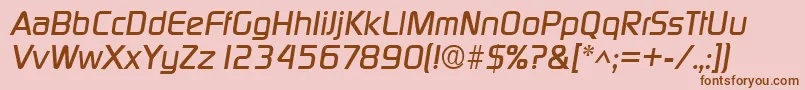 DigitalItalic Font – Brown Fonts on Pink Background