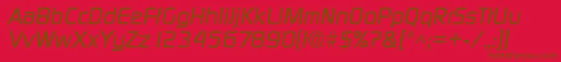 Шрифт DigitalItalic – коричневые шрифты на красном фоне