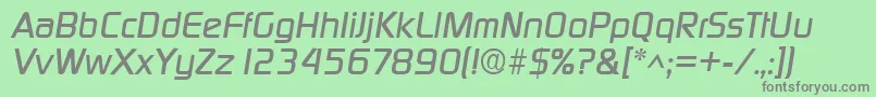 DigitalItalic Font – Gray Fonts on Green Background