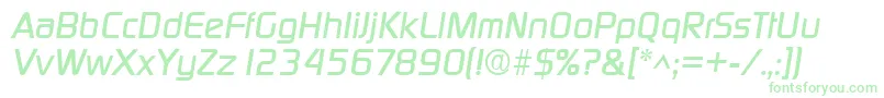 フォントDigitalItalic – 緑のフォント