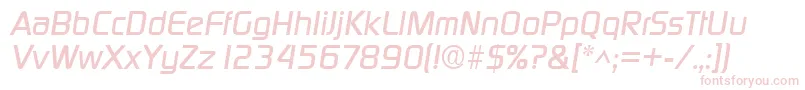 フォントDigitalItalic – 白い背景にピンクのフォント