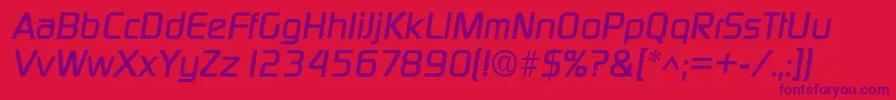 DigitalItalic Font – Purple Fonts on Red Background