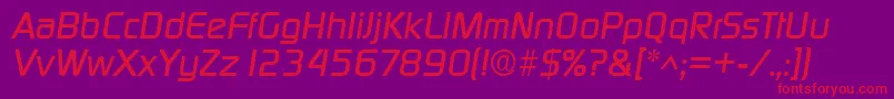 DigitalItalic Font – Red Fonts on Purple Background
