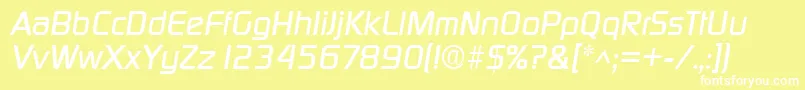 DigitalItalic Font – White Fonts on Yellow Background