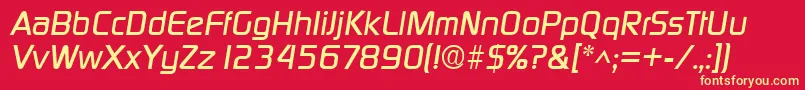 DigitalItalic Font – Yellow Fonts on Red Background