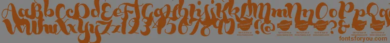 BumblebeesDemo Font – Brown Fonts on Gray Background