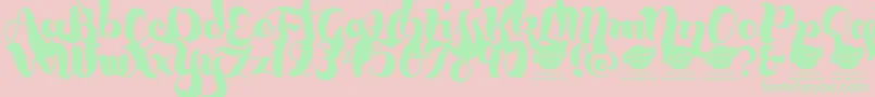 BumblebeesDemo Font – Green Fonts on Pink Background